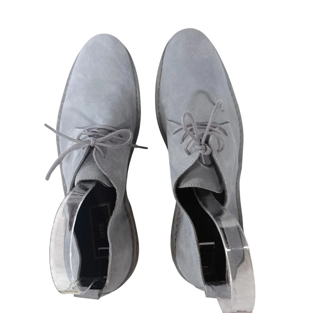 Ami Alexandre Mattiussi Mens Grey Suede Crepe Sole Derby Shoes Size 11 44 NWOT